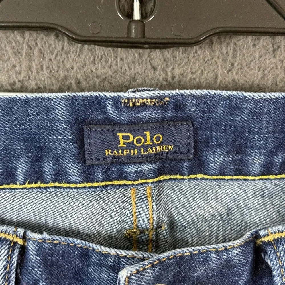Polo Ralph Lauren Jeans Mens 32x32 Blue Varick Slim Fit Button Fly Dark Wash